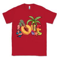 Red Love peach summer Classic Tee - NancyCooperArtShop