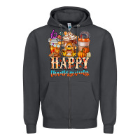 Smoke happy thanksgiving Zipper Hoodie - CowhideDigitalArt