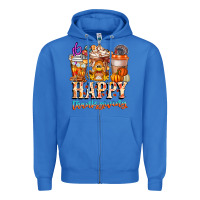 True Royal happy thanksgiving Zipper Hoodie - CowhideDigitalArt