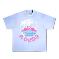 Grape Ice Hot Trend Florida Pink Flamingo Heart 80S Retro Vintage Style Urban Heavy Tee - lanVoArt