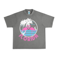 Tornado Hot Trend Florida Pink Flamingo Heart 80S Retro Vintage Style Urban Heavy Tee - lanVoArt