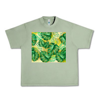 Oil Green monstera leaf Urban Heavy Tee - TumblerDesignByShophia