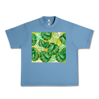 Pebble Blue monstera leaf Urban Heavy Tee - TumblerDesignByShophia