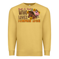 Antique Gold Just A Girl Who Loves Pumpkin Spice Cowgirl Premium Sweatshirt - Artiststas