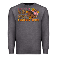 Charcoal Heather Just A Girl Who Loves Pumpkin Spice Cowgirl Premium Sweatshirt - Artiststas
