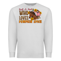 Dove Grey Just A Girl Who Loves Pumpkin Spice Cowgirl Premium Sweatshirt - Artiststas
