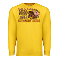 Lemon Just A Girl Who Loves Pumpkin Spice Cowgirl Premium Sweatshirt - Artiststas
