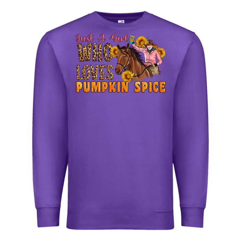 Just A Girl Who Loves Pumpkin Spice Cowgirl Premium Sweatshirt by Artiststas | Teevron