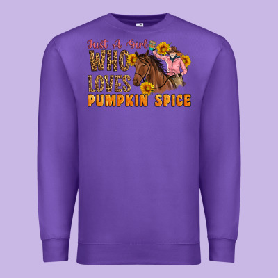 Just A Girl Who Loves Pumpkin Spice Cowgirl Premium Sweatshirt Designed By Artiststas