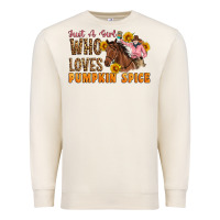 Sandshell Just A Girl Who Loves Pumpkin Spice Cowgirl Premium Sweatshirt - Artiststas