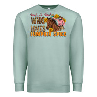 Seafoam Just A Girl Who Loves Pumpkin Spice Cowgirl Premium Sweatshirt - Artiststas