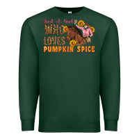 Sports Green Just A Girl Who Loves Pumpkin Spice Cowgirl Premium Sweatshirt - Artiststas