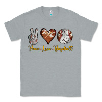 Heather Grey peace love baseball Classic Tee - RanaPortraitStore