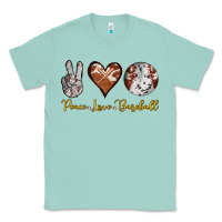 Seafoam peace love baseball Classic Tee - RanaPortraitStore