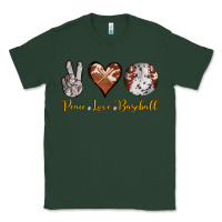 Sports Green peace love baseball Classic Tee - RanaPortraitStore
