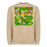 Mushroom farm life seamless pattern Heavyweight Sweatshirt - FaDigitalArtStudio