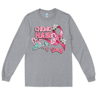 Heather Grey chemo hair dont care Long Sleeve Tee - CowGirlArtShop