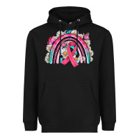 Black Breast Cancer Rainbow Heavyweight Hoodie - Artiststas