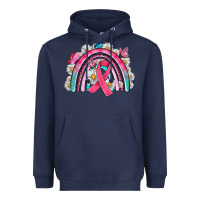 Navy Breast Cancer Rainbow Heavyweight Hoodie - Artiststas