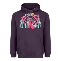 Plum Breast Cancer Rainbow Heavyweight Hoodie - Artiststas