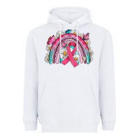White Breast Cancer Rainbow Heavyweight Hoodie - Artiststas