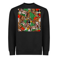 Black christmas donkey Heavyweight Sweatshirt - FaDigitalArtStudio