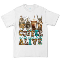 White coffee makes me feel alive skeleton coffee cups Premium Tee - Jasminsmagicworld