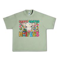 Oil Green Happy Easter Heifers Easter Day Urban Heavy Tee - HowdyJamesFarm