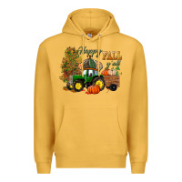 Mustard Happy Fall Y'all Premium Hoodie - BundleAndBundleShop
