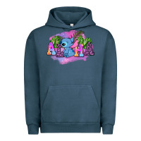 Pigment Midnight Navy aloha stitch Urban Hoodie - AdoDesignShop