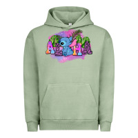 Pigment Oil Green aloha stitch Urban Hoodie - AdoDesignShop