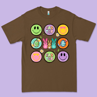 Easter Day Smiley Faces Premium Tee Designed By Artiststas