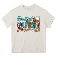 Cream thankful nurse Heavy Core Tee - BundleAndBundleShop