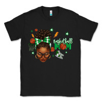 Black Afro Messy Bun Full Face Basketball Mom Classic Tee - texasbilliewilder