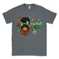Charcoal Heather Afro Messy Bun Full Face Basketball Mom Classic Tee - texasbilliewilder