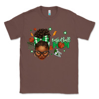 Chestnut Afro Messy Bun Full Face Basketball Mom Classic Tee - texasbilliewilder