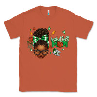 Copper Afro Messy Bun Full Face Basketball Mom Classic Tee - texasbilliewilder