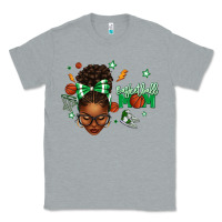 Heather Grey Afro Messy Bun Full Face Basketball Mom Classic Tee - texasbilliewilder
