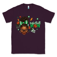 Plum Afro Messy Bun Full Face Basketball Mom Classic Tee - texasbilliewilder