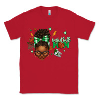 Red Afro Messy Bun Full Face Basketball Mom Classic Tee - texasbilliewilder