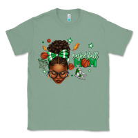 Sage Afro Messy Bun Full Face Basketball Mom Classic Tee - texasbilliewilder