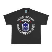 Pigment Black Limited Edition Master Sergeant Retired Air Force Military Retiremen Urban Heavy Tee - lanVoArt