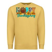 Antique Gold Happy Thanksgiving Premium Sweatshirt - Artiststas