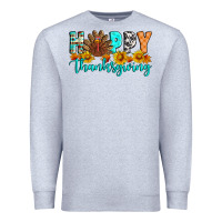 Heather Grey Happy Thanksgiving Premium Sweatshirt - Artiststas