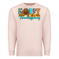 Pale Pink Happy Thanksgiving Premium Sweatshirt - Artiststas