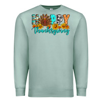 Seafoam Happy Thanksgiving Premium Sweatshirt - Artiststas