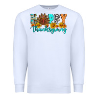 White Happy Thanksgiving Premium Sweatshirt - Artiststas