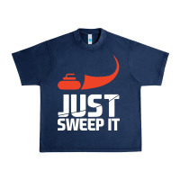 Navy just sweep it! funny curling sports gift hoodie Urban Heavy Tee - lanVoArt