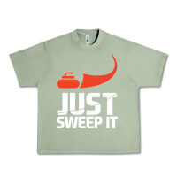Oil Green just sweep it! funny curling sports gift hoodie Urban Heavy Tee - lanVoArt