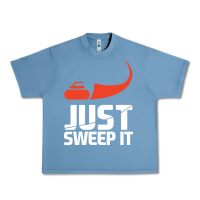 Pebble Blue just sweep it! funny curling sports gift hoodie Urban Heavy Tee - lanVoArt